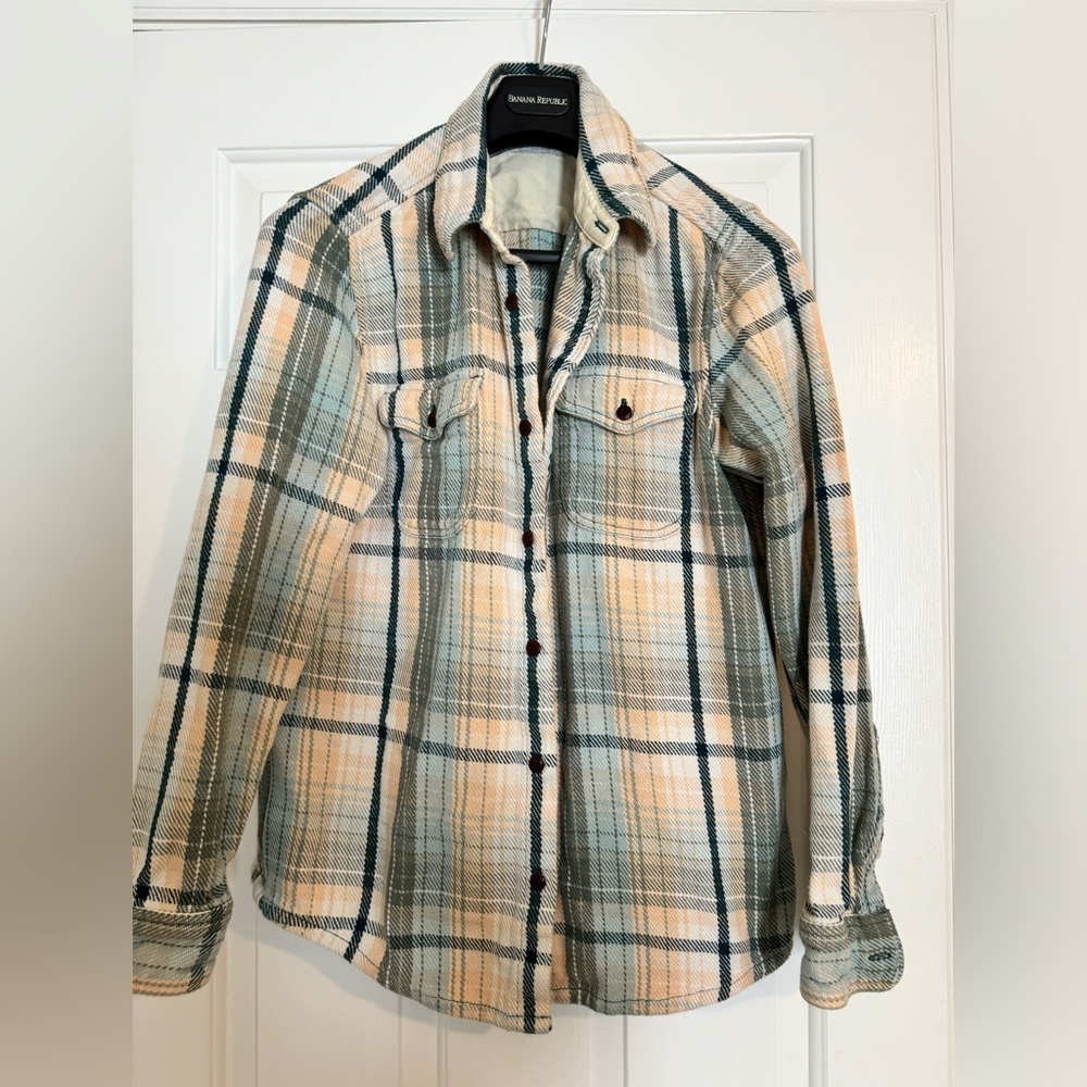 Outerknown  Blanket Plaid Button Up Shirt Size M